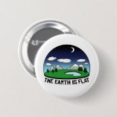 Badge Rond 5 Cm La terre plate (Devant & derrière)