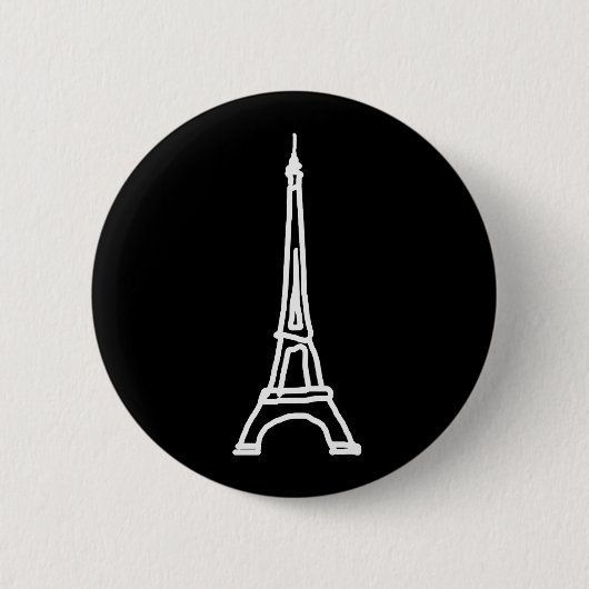 Badge Rond 5 Cm la Tour Eiffel (Devant)