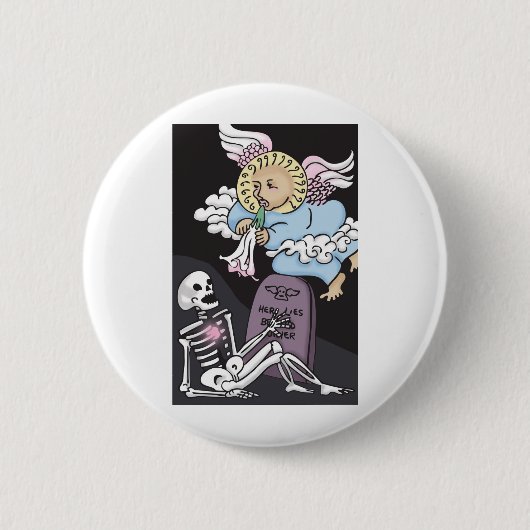 Badge Rond 5 Cm La trompette d'ange (Devant)