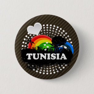Badge Rond 5 Cm La Tunisie fruitée mignonne