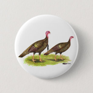 Badge Rond 5 Cm La Turquie :  Bronze sauvage