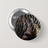 Badge Rond 5 Cm La Turquie sauvage Plumes I Abstrait Nature Design (Devant & derrière)