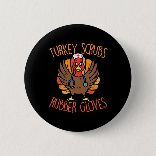 Badge Rond 5 Cm La Turquie Scrubs Gants En Caoutchouc Infirmière T (Devant)