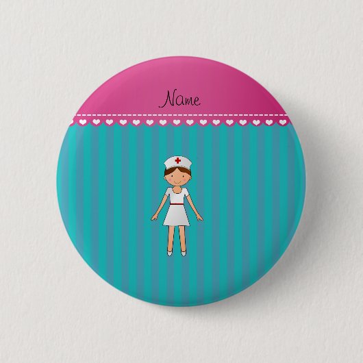 Badge Rond 5 Cm La turquoise nommée faite sur commande (Devant)