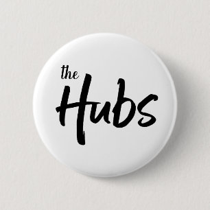 Badge Rond 5 Cm La typographie Whimsical des Hubs pour le mari