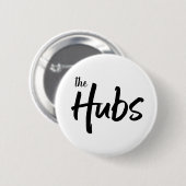 Badge Rond 5 Cm La typographie Whimsical des Hubs pour le mari (Devant & derrière)