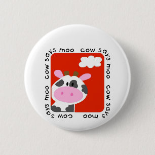 Badge Rond 5 Cm La vache indique des T-shirts et des cadeaux de MO