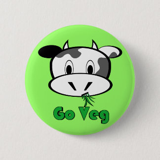 Badge Rond 5 Cm La vache vont Veg