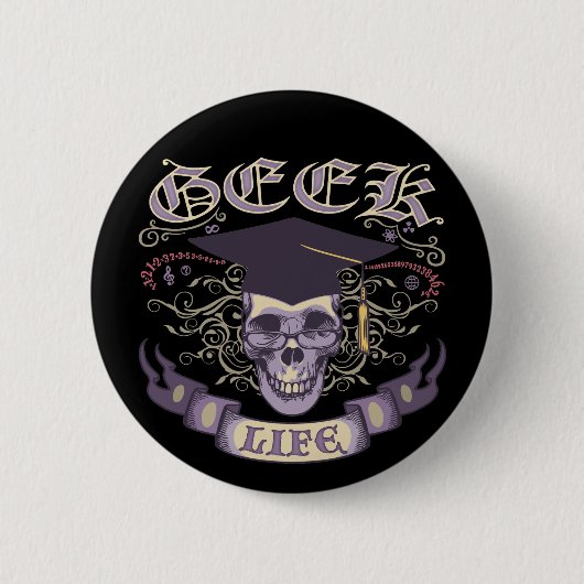 Badge Rond 5 Cm La vie de geek (Devant)