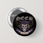 Badge Rond 5 Cm La vie de geek (Devant & derrière)