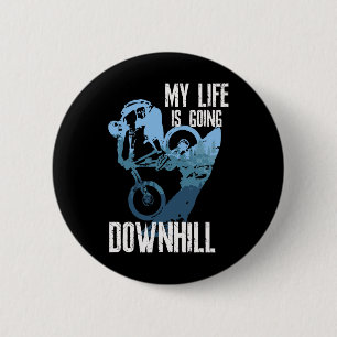 Badge Rond 5 Cm La vie derrière Rs Vélo de montagne Enduro Vtt