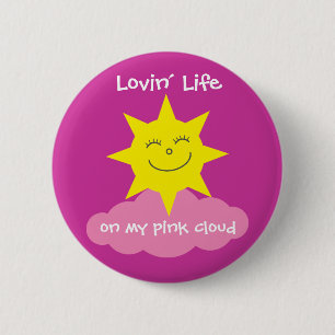 Badge Rond 5 Cm La vie mignonne de Lovin sur ma récupération ros