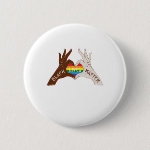 BADGE ROND 5 CM LA VIE NOIRE EST IMPORTANTE