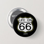 Badge Rond 5 Cm La vie sur le bouton 66 (Devant & derrière)