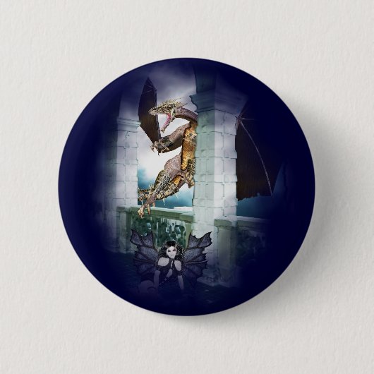Badge Rond 5 Cm La Vignette du Dragon (Devant)