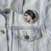 Badge Rond 5 Cm La Virginie Woolf (En situation)