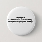 Badge Rond 5 Cm La vitesse d'Asperger (Devant)