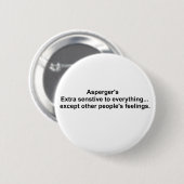 Badge Rond 5 Cm La vitesse d'Asperger (Devant & derrière)