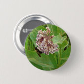 Badge Rond 5 Cm L'abeille bourdrée sur l'algue (Devant & derrière)