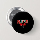 Badge Rond 5 Cm Labor & Delivery Nurse Stethoscope & Bow L (Devant & derrière)