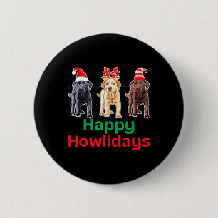 Badge Rond 5 Cm Laboratoire de chocolat jaune noir noël labrador h