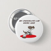 Badge Rond 5 Cm Laboratoire de karaté de chocolat (Devant & derrière)