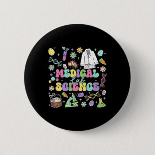 Badge Rond 5 Cm Laboratoire Médicale super Sciences de Pâques Labo