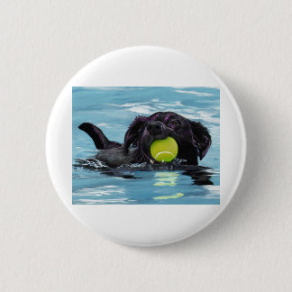 Badge Rond 5 Cm Laboratoire noir de natation