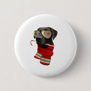 Badge Rond 5 Cm Labrador Chemise Noël Cadeau Amoureux de les chien