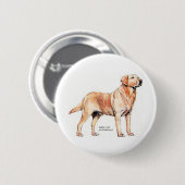 Badge Rond 5 Cm Labrador Retriever (Devant & derrière)