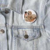 Badge Rond 5 Cm Labrador Retriever (En situation)