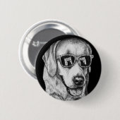 Badge Rond 5 Cm Labrador retriever aux nuances avec la réflexion (Devant & derrière)