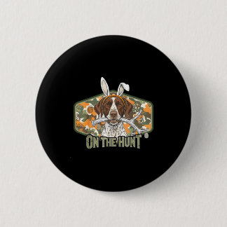 Badge Rond 5 Cm Labrador retriever de Pâques drôle à la chasse au