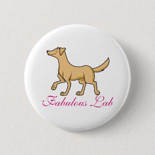 Badge Rond 5 Cm Labrador retriever fabuleux