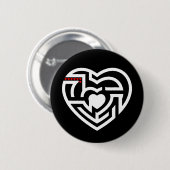Badge Rond 5 Cm labyrinthe d'amour (Devant & derrière)