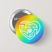 Badge Rond 5 Cm labyrinthe d'amour (Devant & derrière)