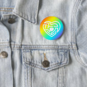 Badge Rond 5 Cm labyrinthe d'amour (En situation)