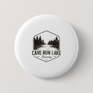 Badge Rond 5 Cm Lac Cave Run Kentucky Extérieur Vintage 1