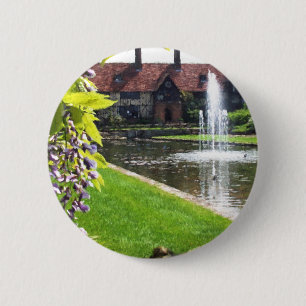 Badge Rond 5 Cm Lac et Fontaine au RHS Wisley