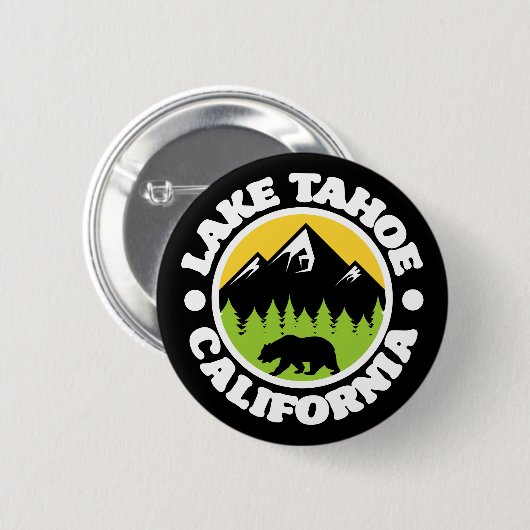 Badge Rond 5 Cm Lac Tahoe, Californie (Devant & derrière)