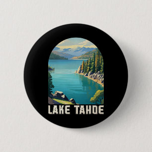 Badge Rond 5 Cm Lac Tahoe Californie Nevada Mountain Randonnée Ski