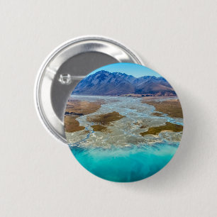Badge Rond 5 Cm Lac Tekapo et Alpes du Sud, Nouvelle-Zélande
