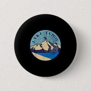 Badge Rond 5 Cm Lac vintage Taiguë Ss Cute Ss Ski Snow Mountai