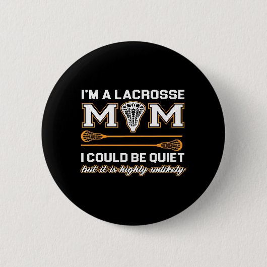 Badge Rond 5 Cm Lacrosse Maman Lacrosse Cadeaux (Devant)