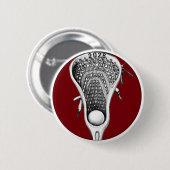 Badge Rond 5 Cm Lacrosse Maroon Team Gifts (Devant & derrière)