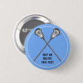 Badge Rond 5 Cm Lacrosse Nouveautés Cadeaux (Devant & derrière)