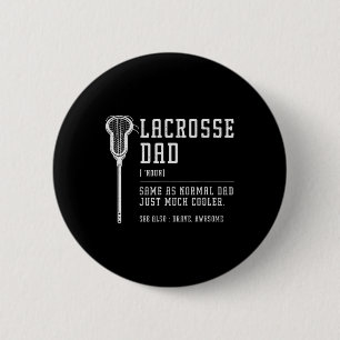 Badge Rond 5 Cm Lacrosse Papa Daddy Citation Définition Hommes Vin