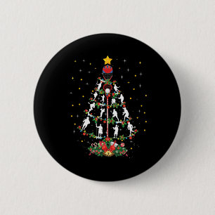 Badge Rond 5 Cm Lacrosse Sports Amoureux Xmas Santa Hat Lacrosse C