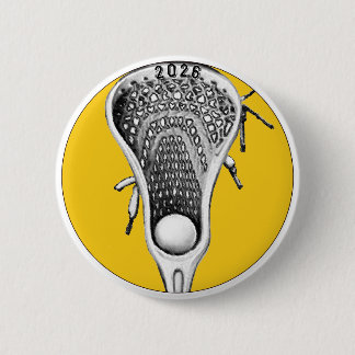 Badge Rond 5 Cm Lacrosse Team Gifts