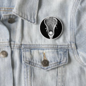 Badge Rond 5 Cm Lacrosse Team Gifts (En situation)